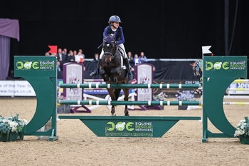 Hollie Gerken claims her second HOYS title in the Equine Rescue Services 138cm with Another Barney